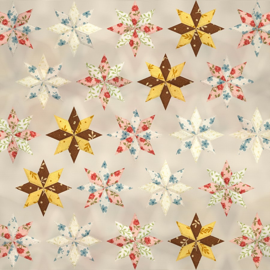 LeMoyne stars set on background cloth