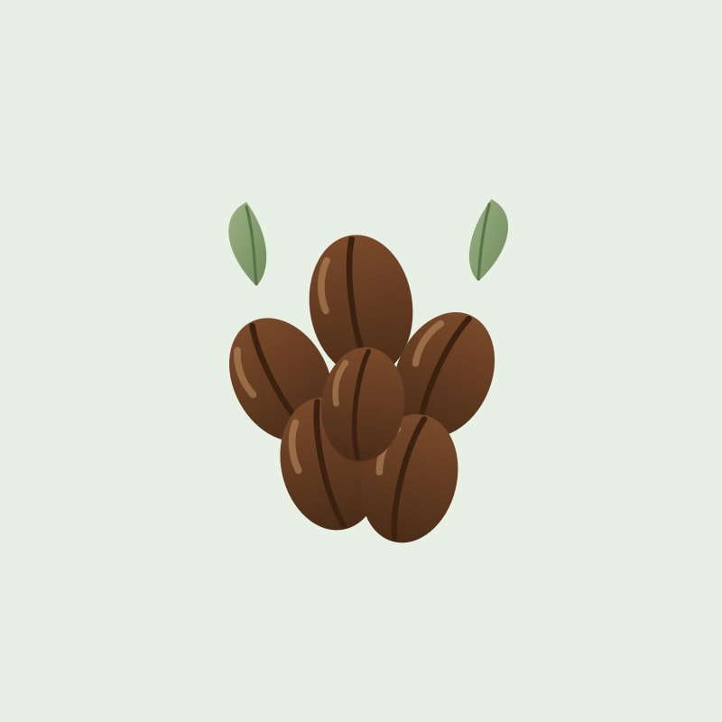 Coffee bean cluster