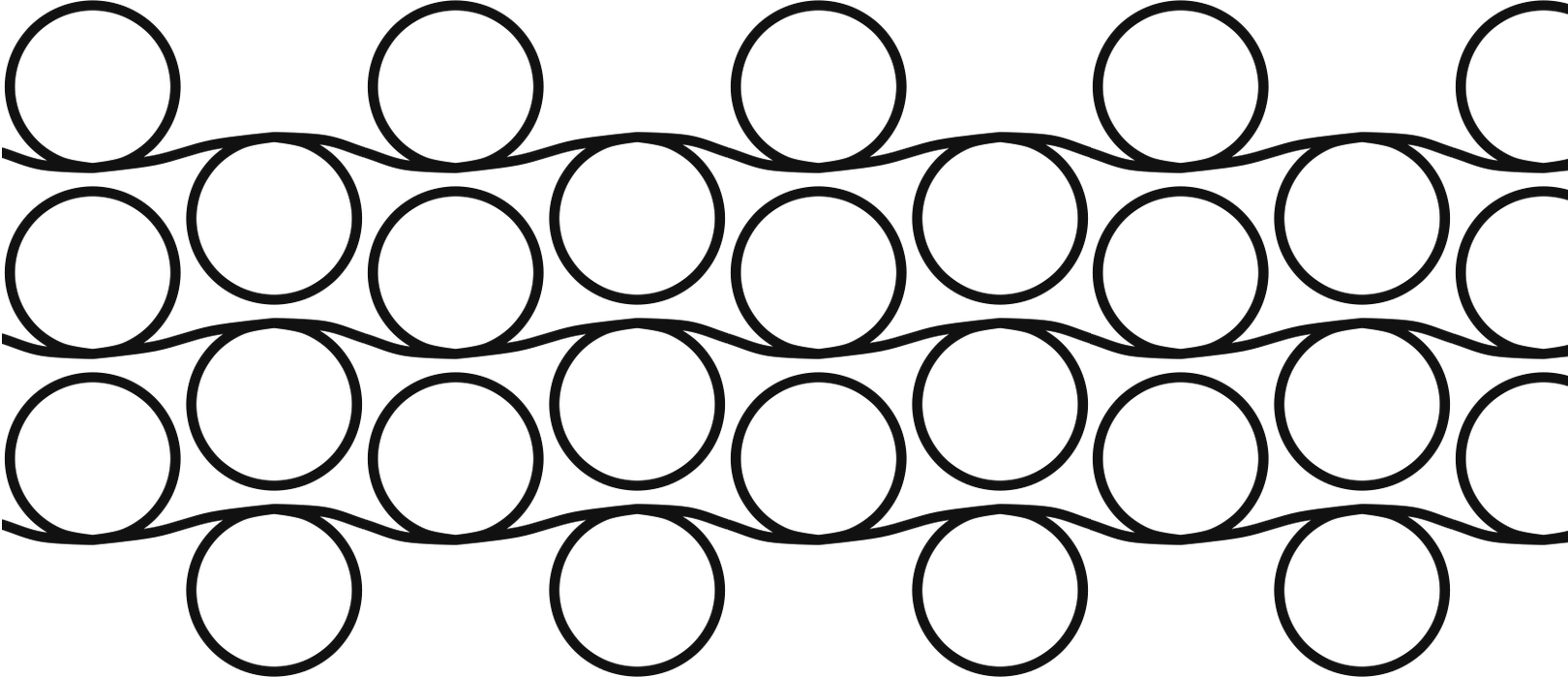 Bubbles pantograph — one continuous quiltable line
