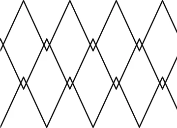Chevron pantograph — continuous line, shown repeating