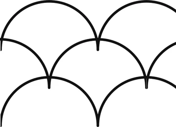 Clamshell pantograph — continuous line, shown repeating