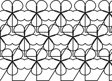Flower pantograph — continuous line, shown repeating