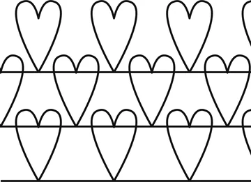 Hearts pantograph — continuous line, shown repeating