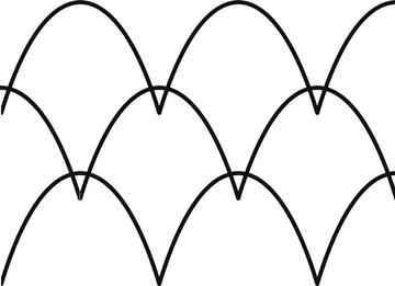 Serpentine pantograph — continuous line, shown repeating