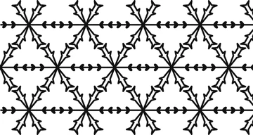 Snowflake pantograph — continuous line, shown repeating