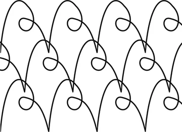 Swirls pantograph — continuous line, shown repeating
