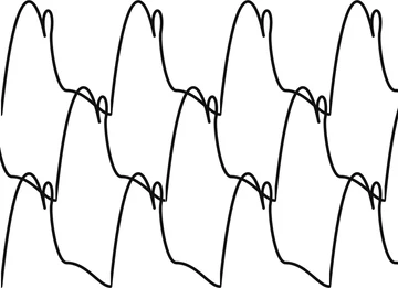 Leafy Vine pantograph — continuous line, shown repeating
