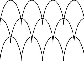 Wishbone pantograph — continuous line, shown repeating